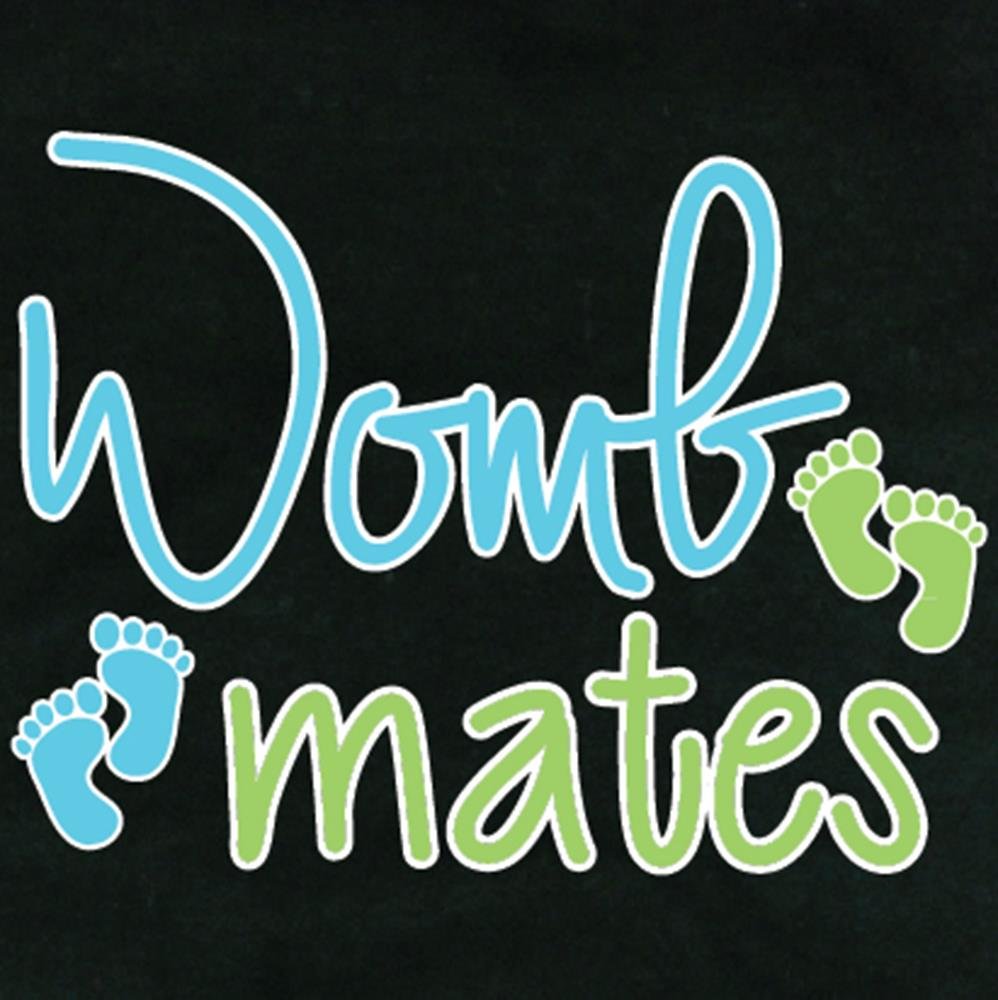 Boy & Girl Twin Matching T-Shirts Set - Womb Mates Sibling Outfits for Twins 1 & 2 | Perfect for Family Photos, Sibling Bonding & Twin Birthday Parties