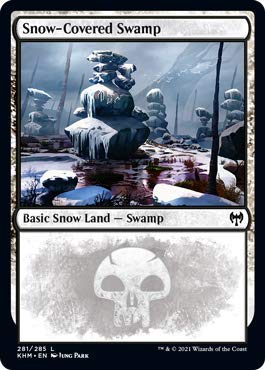 Magic: The Gathering - Snow-Covered Swamp (281) Foil Card - Kaldheim Expansion | Premium MTG Collectible for Deck Building & Strategy Games