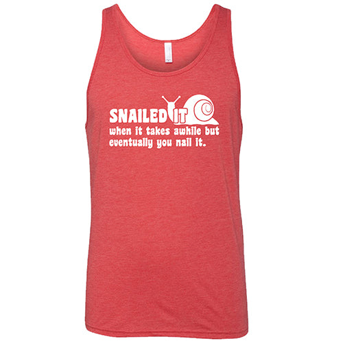 Snailed It Funny Motivational T-Shirt - Unisex Graphic Tee for Men & Women - Perfect for Casual Wear, Gifts, and Workout Motivation