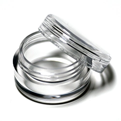 25/50/100/200 Clear Plastic Cosmetic Sample Containers - 5 Gram (Pack of 500) | Travel-Size Jars for Makeup, Skincare, Creams & DIY Beauty Products | Perfect for Salons, Spas & Home Use