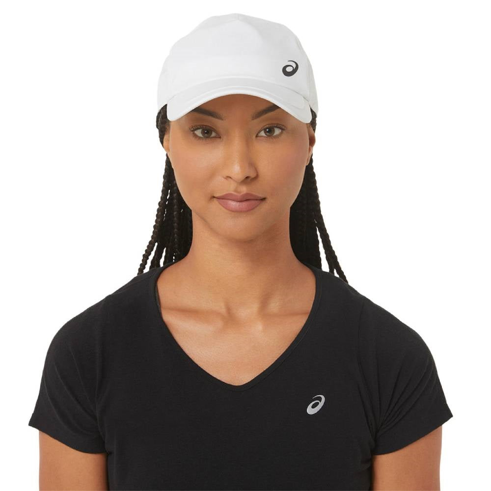 ASICS Performance Running Cap - Lightweight Breathable Baseball Hat for Men & Women - White - Perfect for Jogging, Hiking, and Outdoor Sports