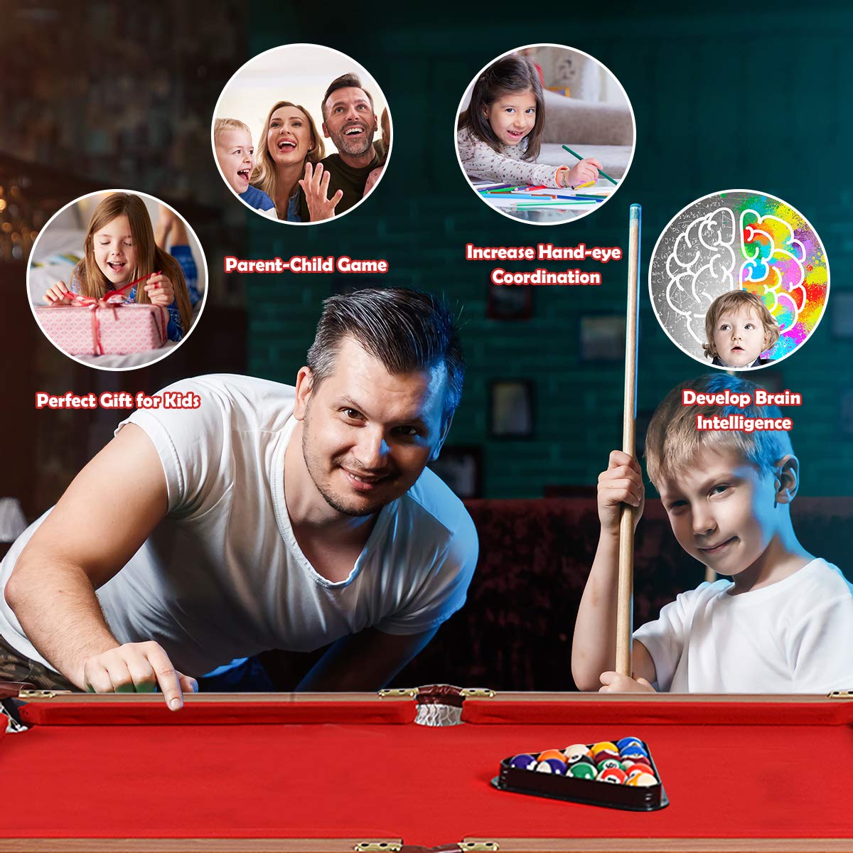 Gymax Mini Pool Table - 24