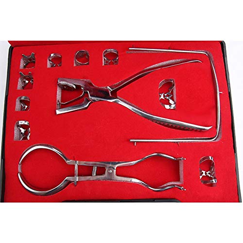 Professional Dental Rubber Dam Kit - 12 Piece Set with Hole Puncher, Clamps, Forceps & Frame for Root Canals, Fillings & Dental Procedures | Dentist Tools for Endodontic Treatment & Oral Surgery