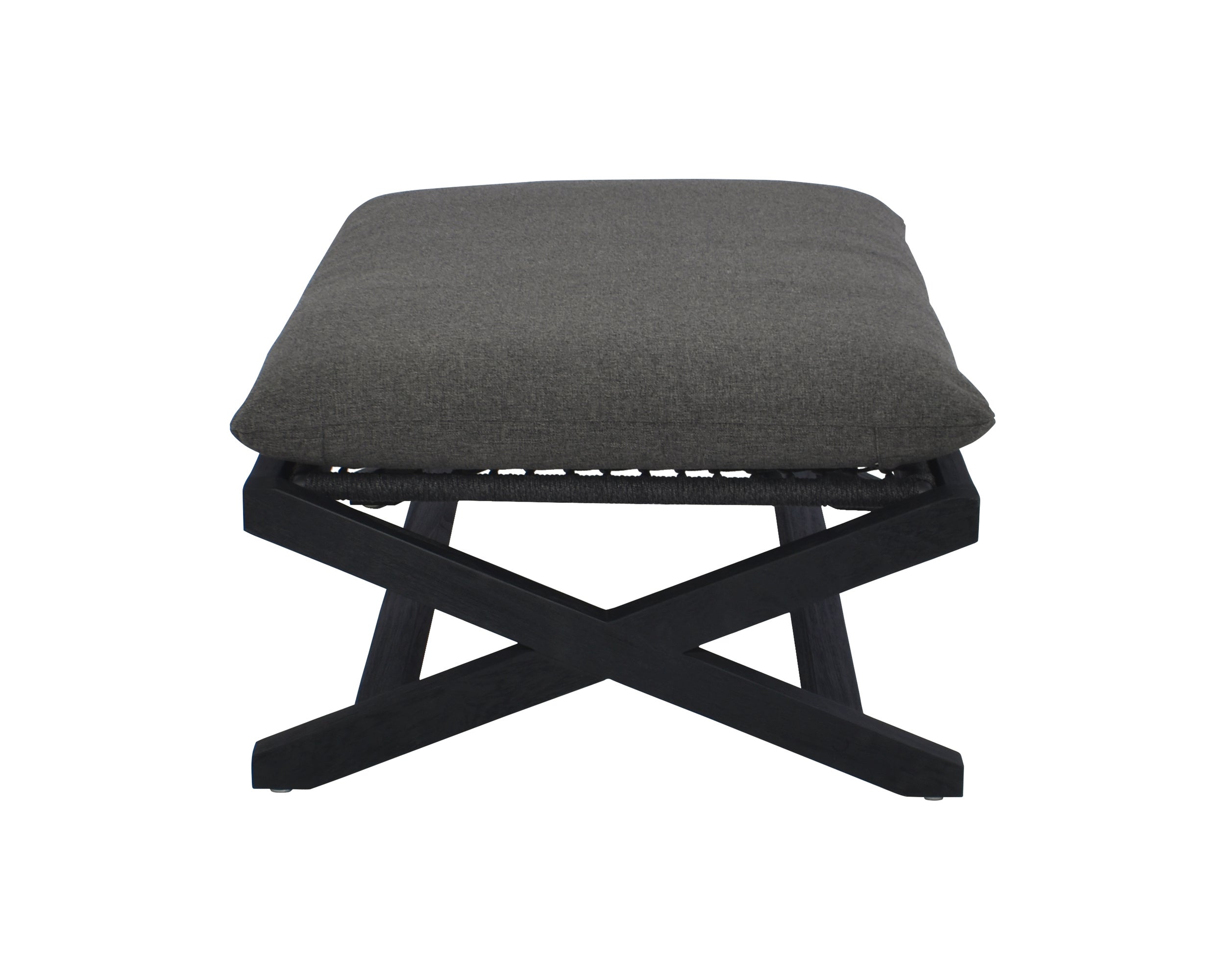 Bari Stool in Charcoal & Gracebay Grey | Modern Accent Stool for Living Room, Bedroom & Office | Sunpan Furniture 109462