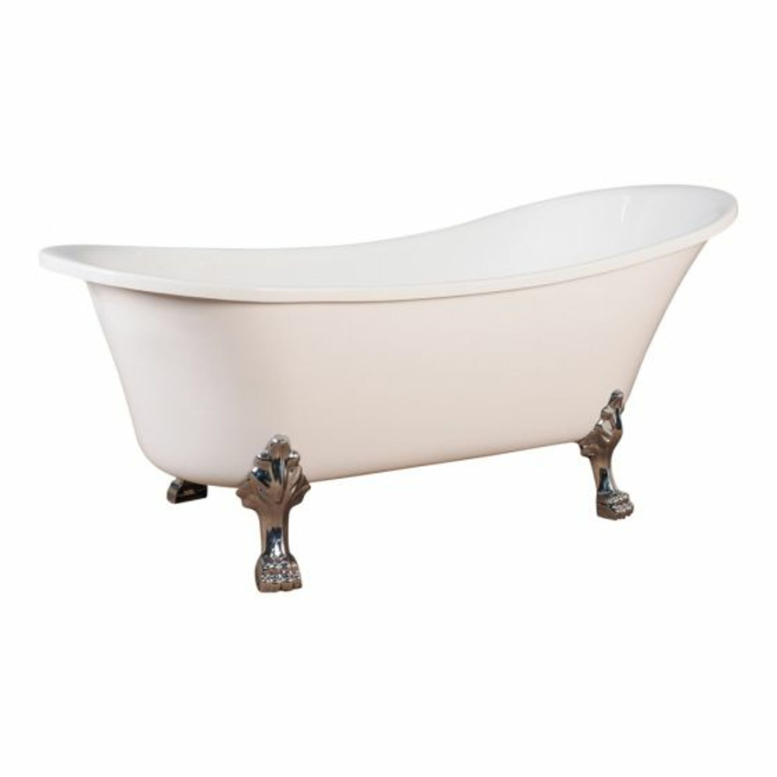 Alto Bath 1700mm Freestanding Bathtub with Chrome Feet - Modern Luxury Soaking Tub for Spa-Like Relaxation at Home