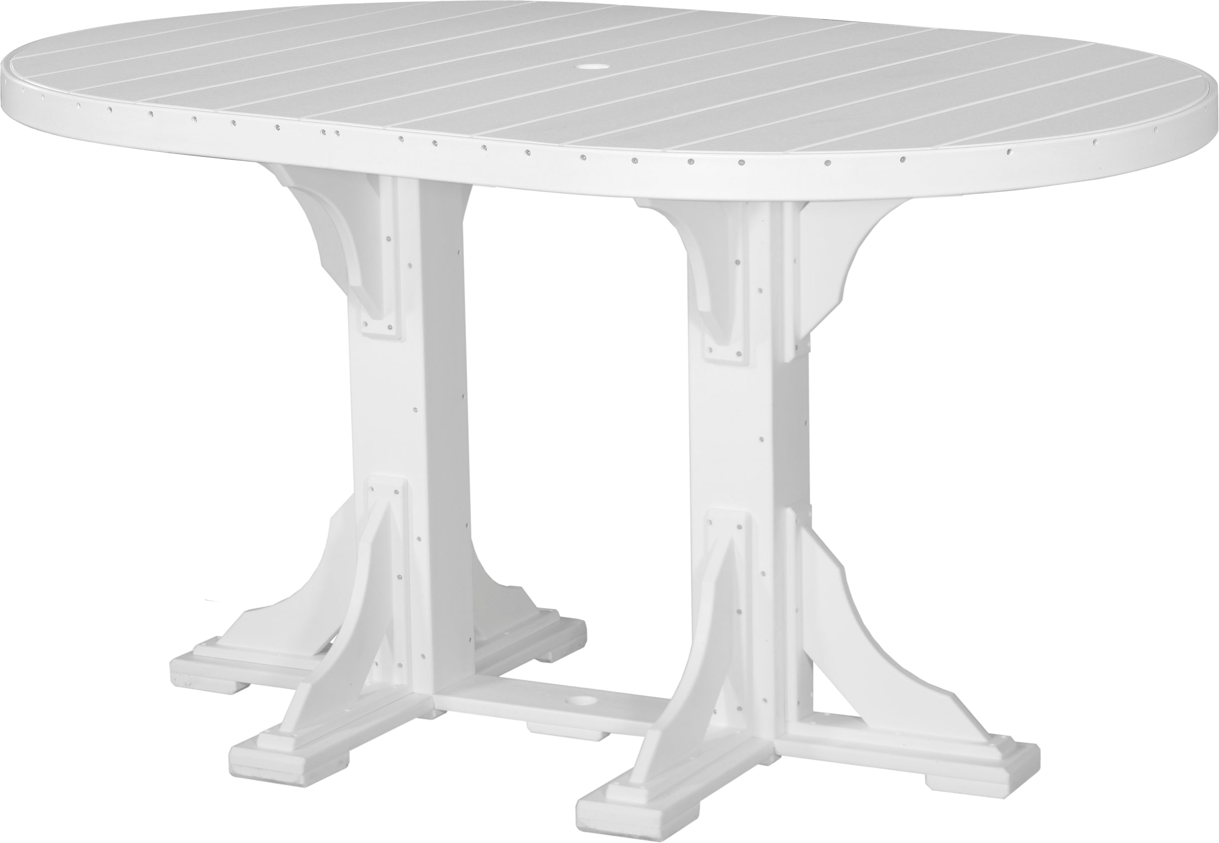 LuxCraft 4' x 6' Oval Dining Table Set for 6 - Modern Kitchen & Dining Room Furniture - Perfect for Family Gatherings, Dinner Parties & Small Spaces