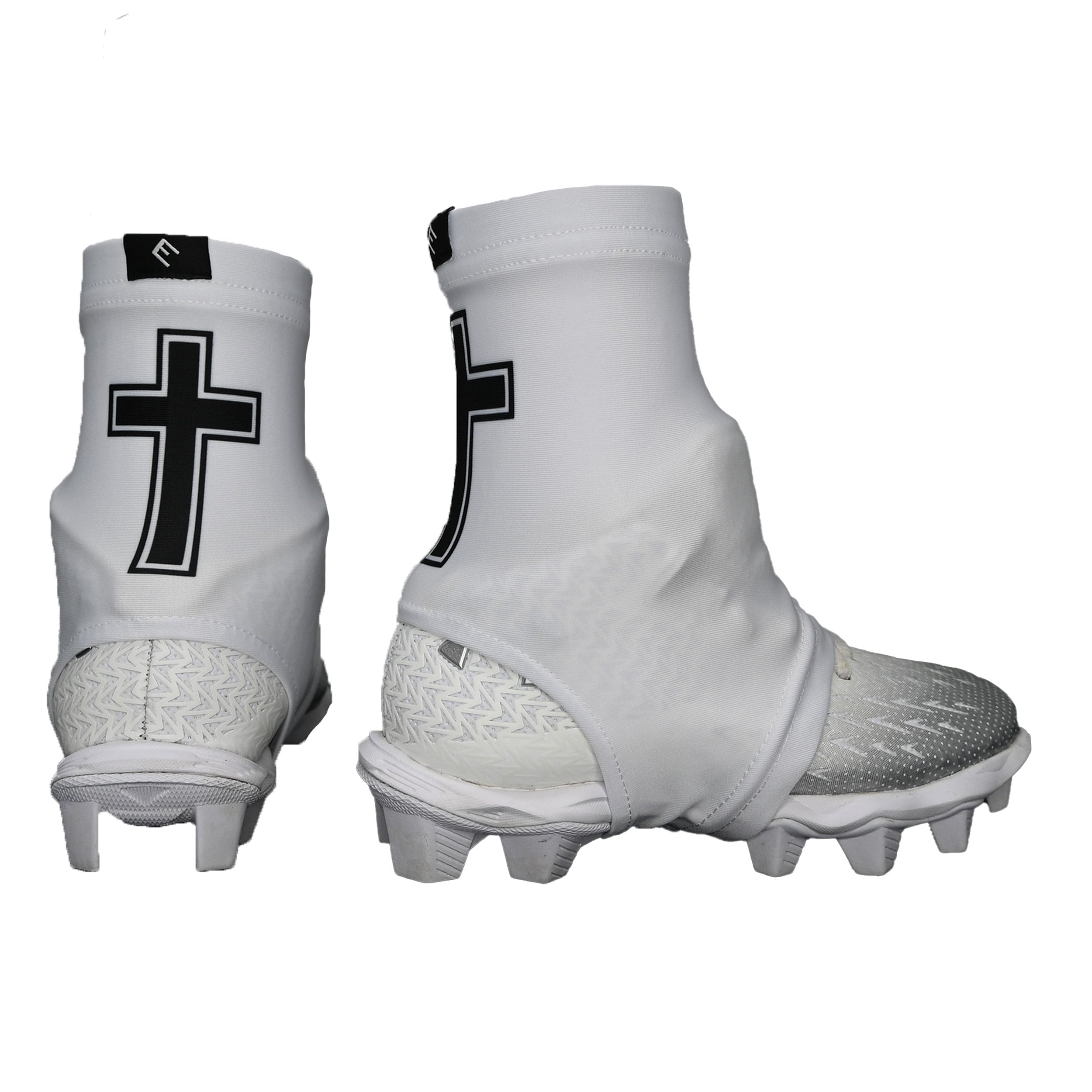 Faith Cross White Cleat Covers for Soccer & Football - Non-Slip Shoe Protectors for Athletes - Perfect for Games, Training & Outdoor Sports