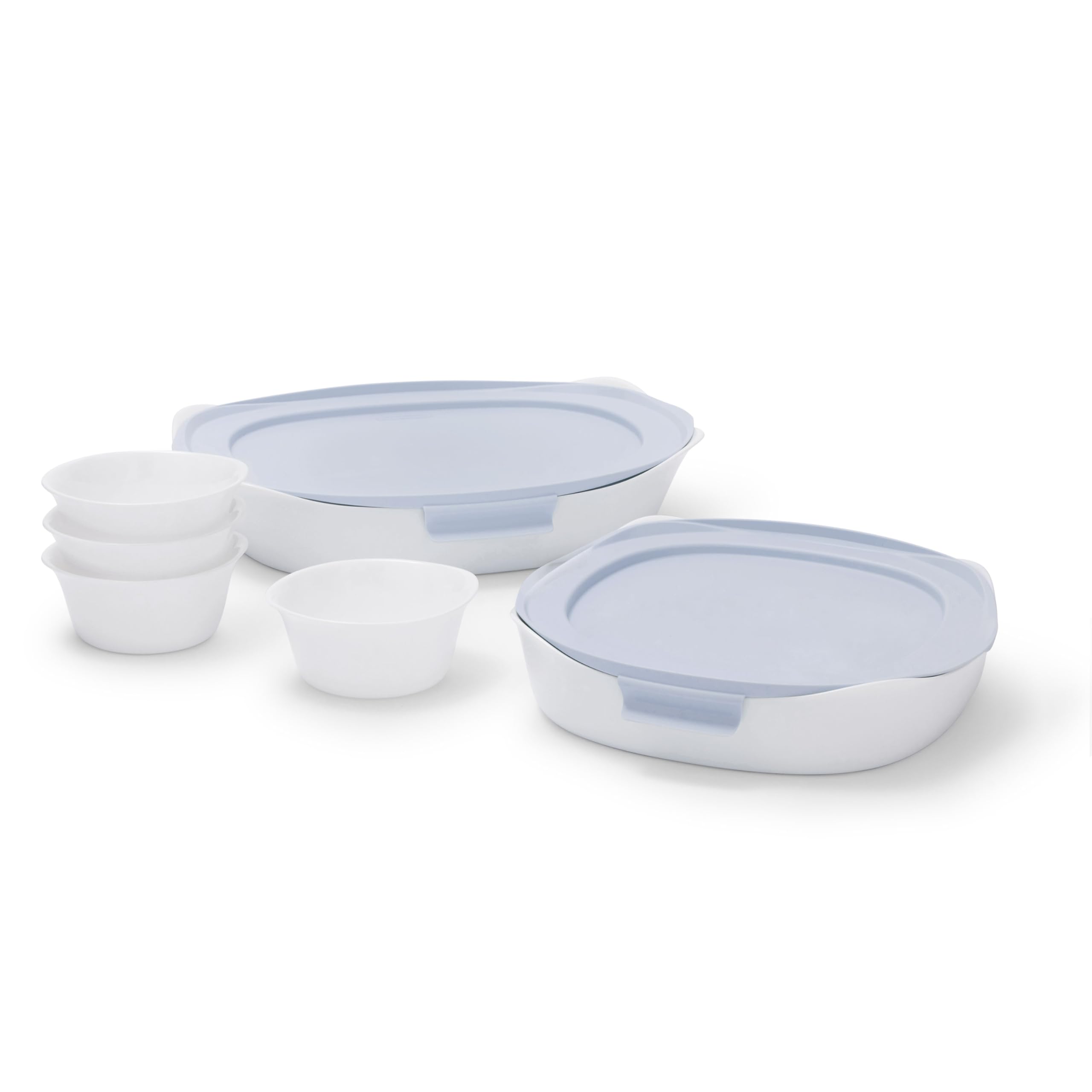 Rubbermaid Oven-Safe Glass Baking Dishes Set - Durable & Non-Toxic for Casseroles, Lasagna, Roasting & Meal Prep - BPA-Free, Dishwasher Safe, Perfect for Thanksgiving & Family Gatherings