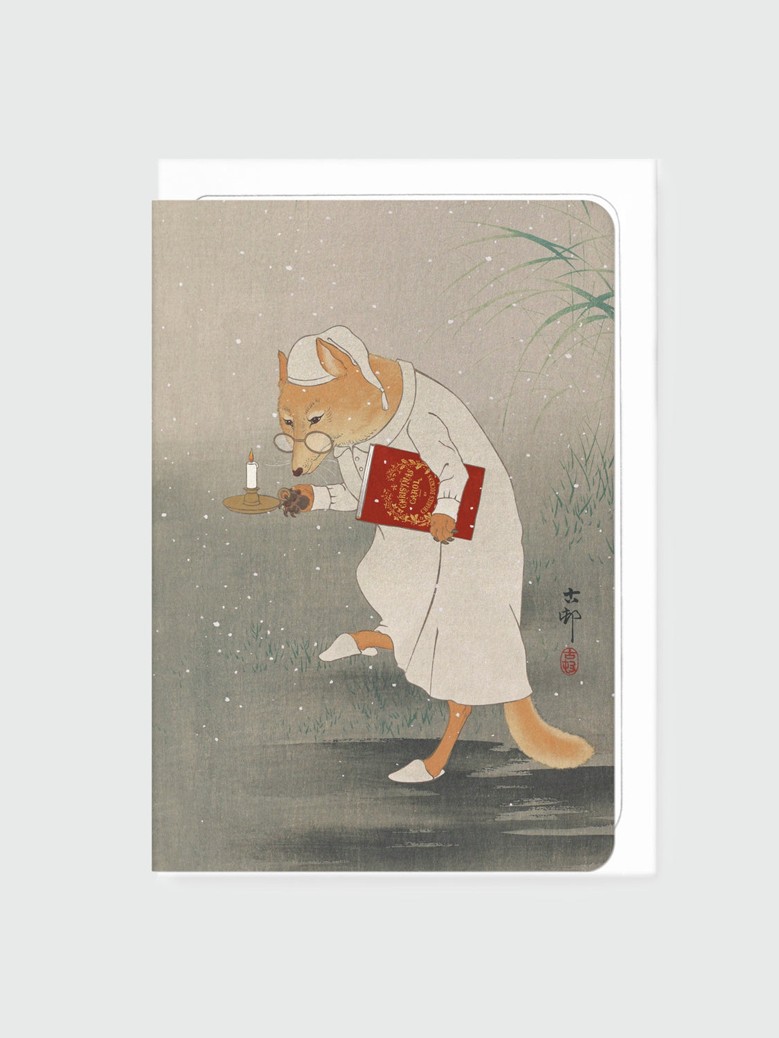 Scrooge Fox Greeting Card - Funny Christmas Holiday Cards for Friends & Family - Perfect for Office Parties, Secret Santa & Festive Celebrations