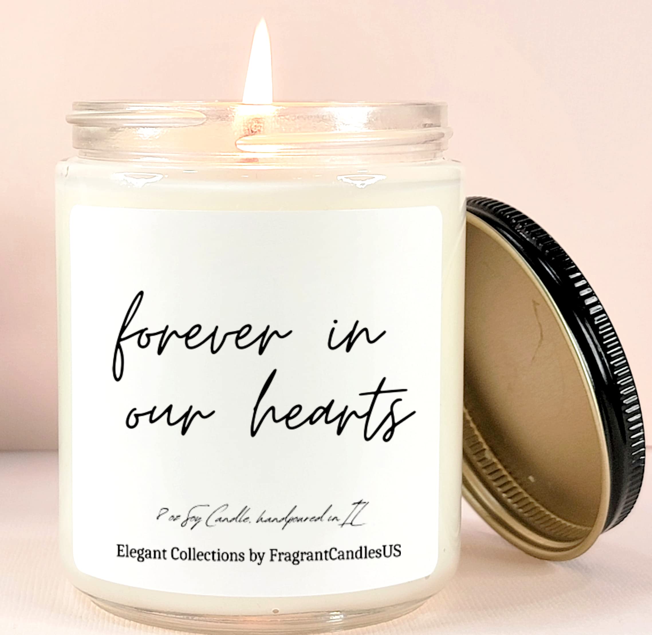 Memorial Candle for Loss of Loved One - Sympathy & Bereavement Gift - The Light Remains Bamboo Coconut Scented Candle - Perfect for Funeral, Memorial Service & Comforting Grieving Families