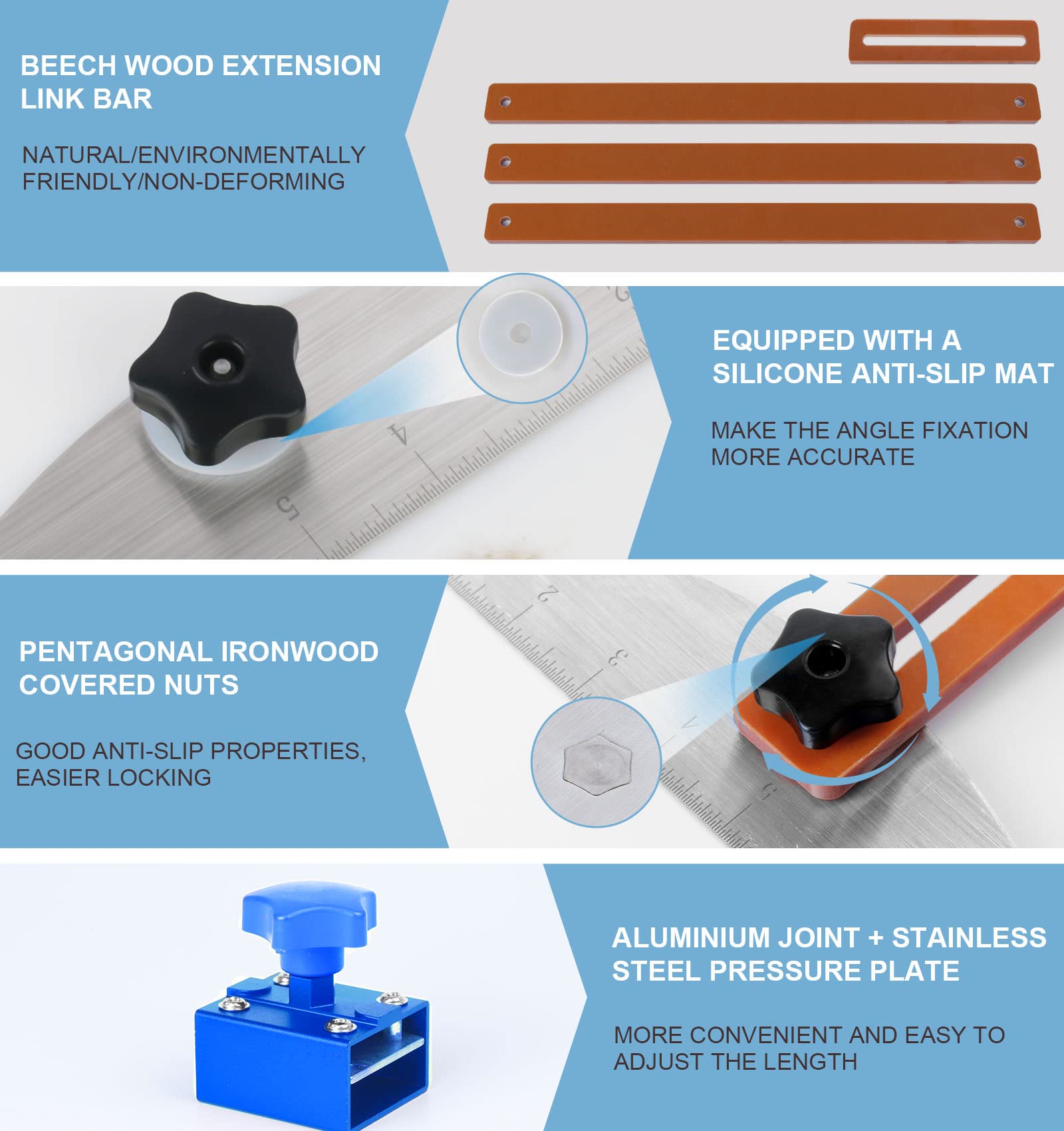 Adjustable Stair Tread Template Tool (7.67