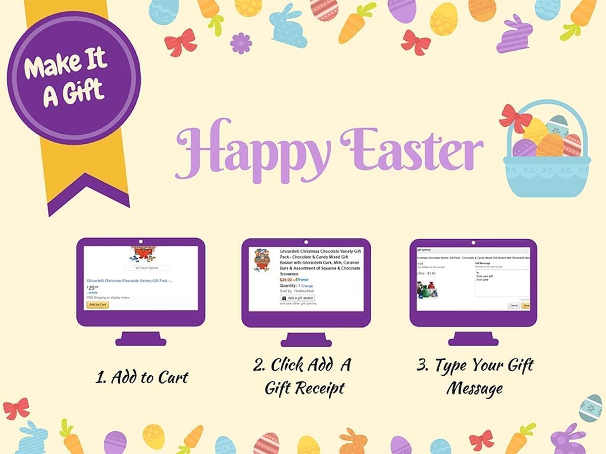 Easter Gift Box with Plush Bunny & Snacks - for Couples, Kids, Friends | Holiday Treats & Gifts