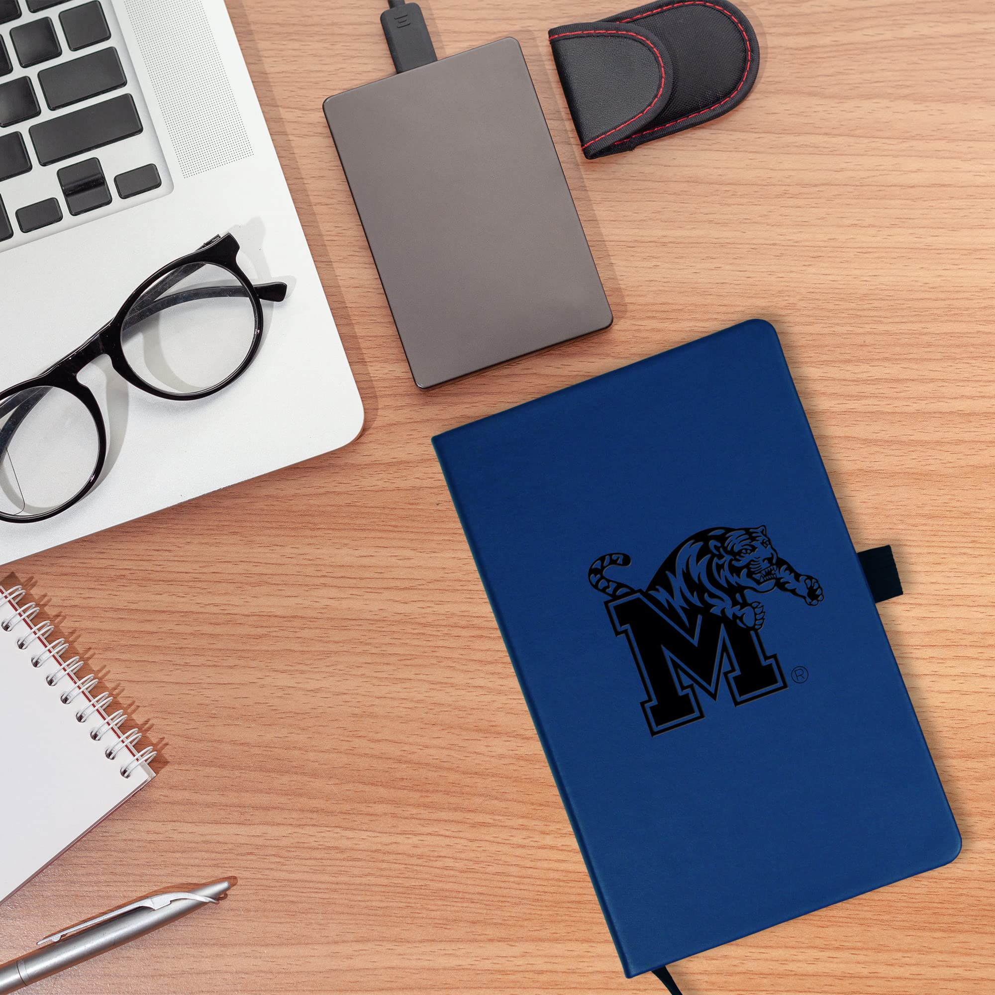 Rico Industries NCAA Memphis Tigers Blue Laser Engraved Small Notebook - 8.25