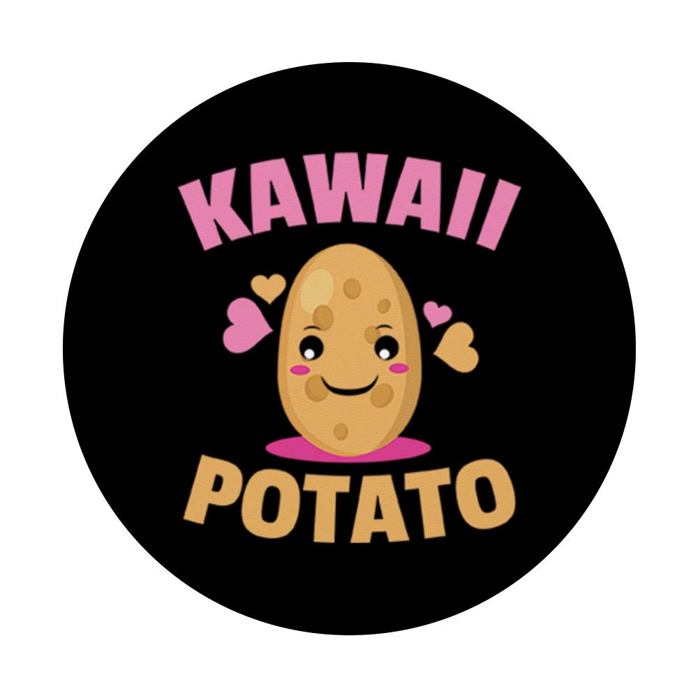 Kawaii Potato Anime Cute Japanese Costume PopSockets PopGrip - Swappable Phone Grip for iPhone, Samsung & Tablets | Perfect for Anime Fans, Potato Lovers & Kawaii Style Accessories