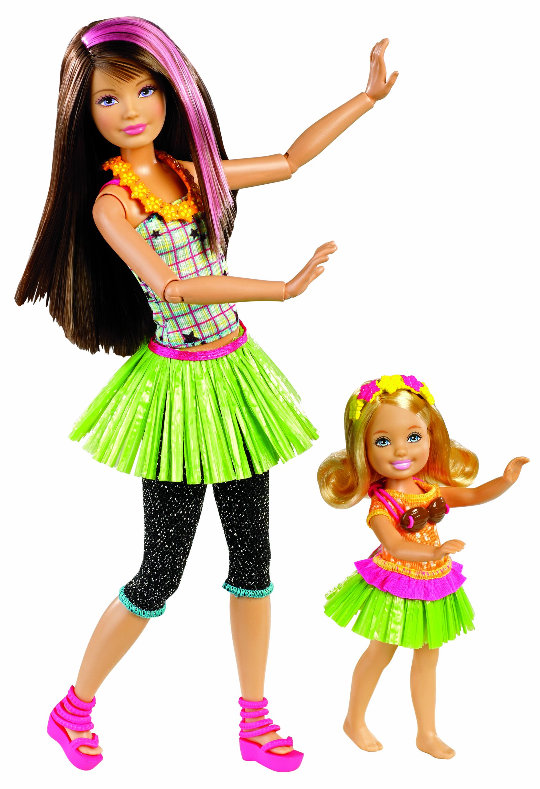 Barbie Sisters Hula Dance Skipper and Chelsea Doll 2-Pack - Hawaiian Themed Doll Set for Kids' Imaginative Play & Collection | Perfect for Birthday Gifts, Role Play, and Hawaiian Party Decorations