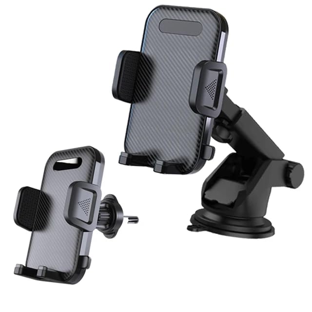 E-Z Grip Universal Car Phone Holder with Swivel & Adjustable Base - Secure Mount for Driving, Navigation & Hands-Free Calls