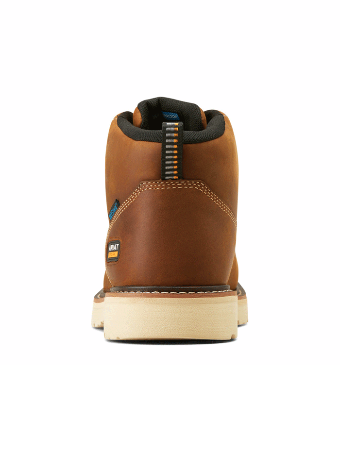 Ariat Men's Rebar Lift Chukka Waterproof Work Boots - Distressed Brown - Comfortable & Durable Safety Shoes for Construction, Outdoor Work & Hiking