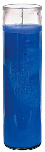 Prayer Candles 4-Pack - Unscented Wax Candles in Red, Yellow, Blue & White with Glass Jars - Perfect for Church, Sanctuary, Vigils & Spiritual Rituals - Religious Ceremony Candles for Meditation & Prayer