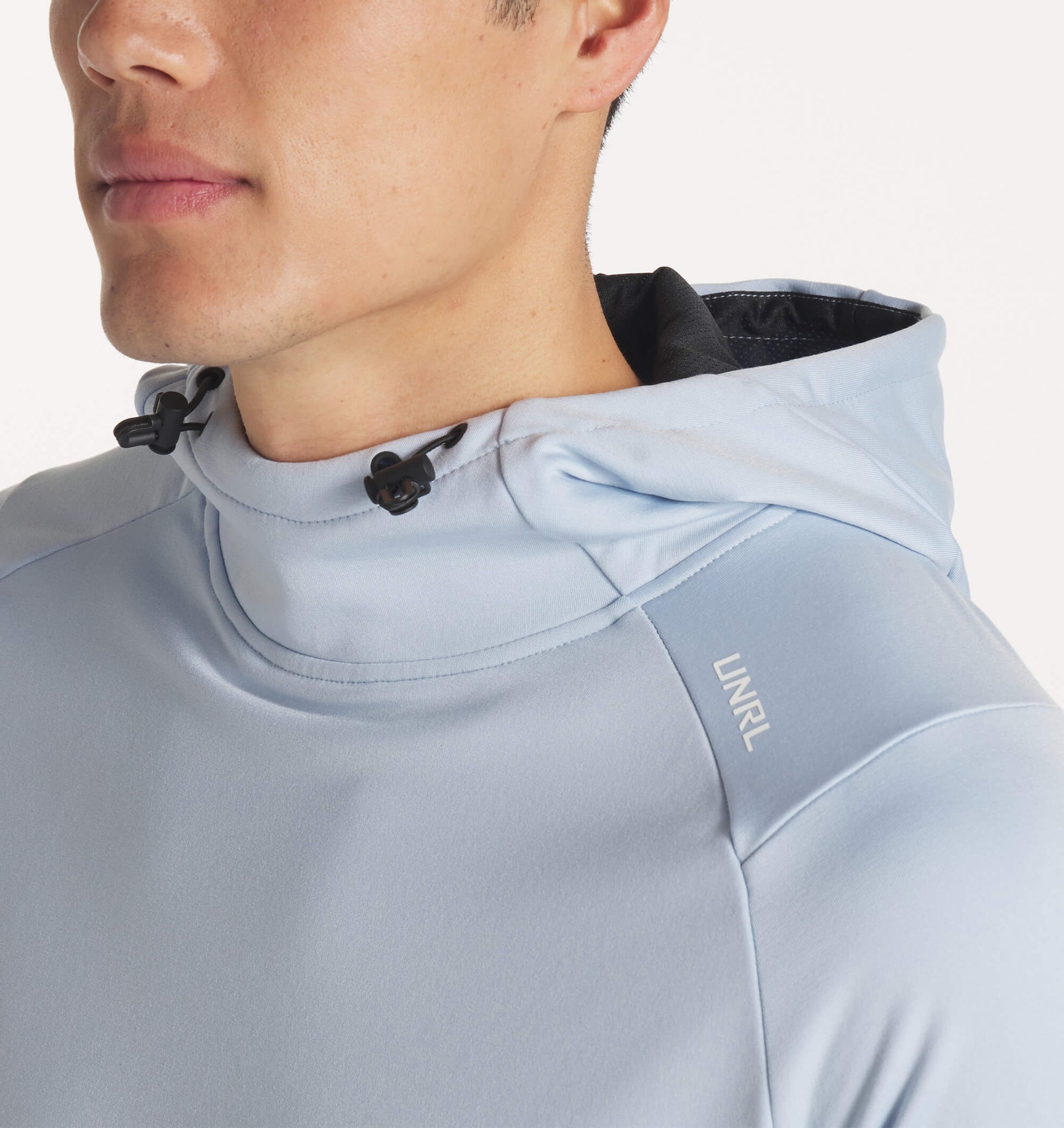 Men's Crossover Hoodie II - Lightweight Athletic Pullover with Zipper Pocket, Sky Blue - Perfect for Gym, Running & Casual Streetwear
