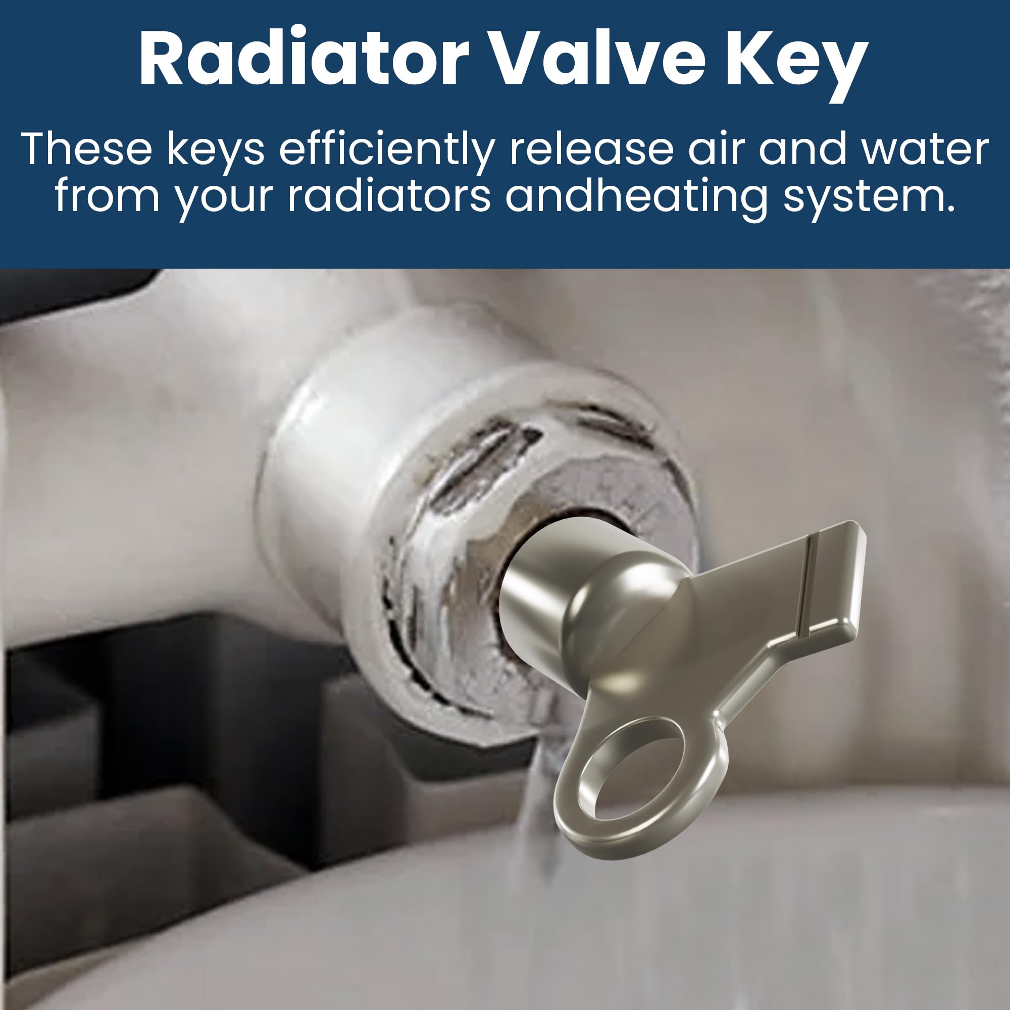 5-Piece Radiator Bleeding Air Valve Key Set - Professional HVAC Tool for Efficient Air Release | Perfect for Home Heating System Maintenance & DIY Plumbing Repairs