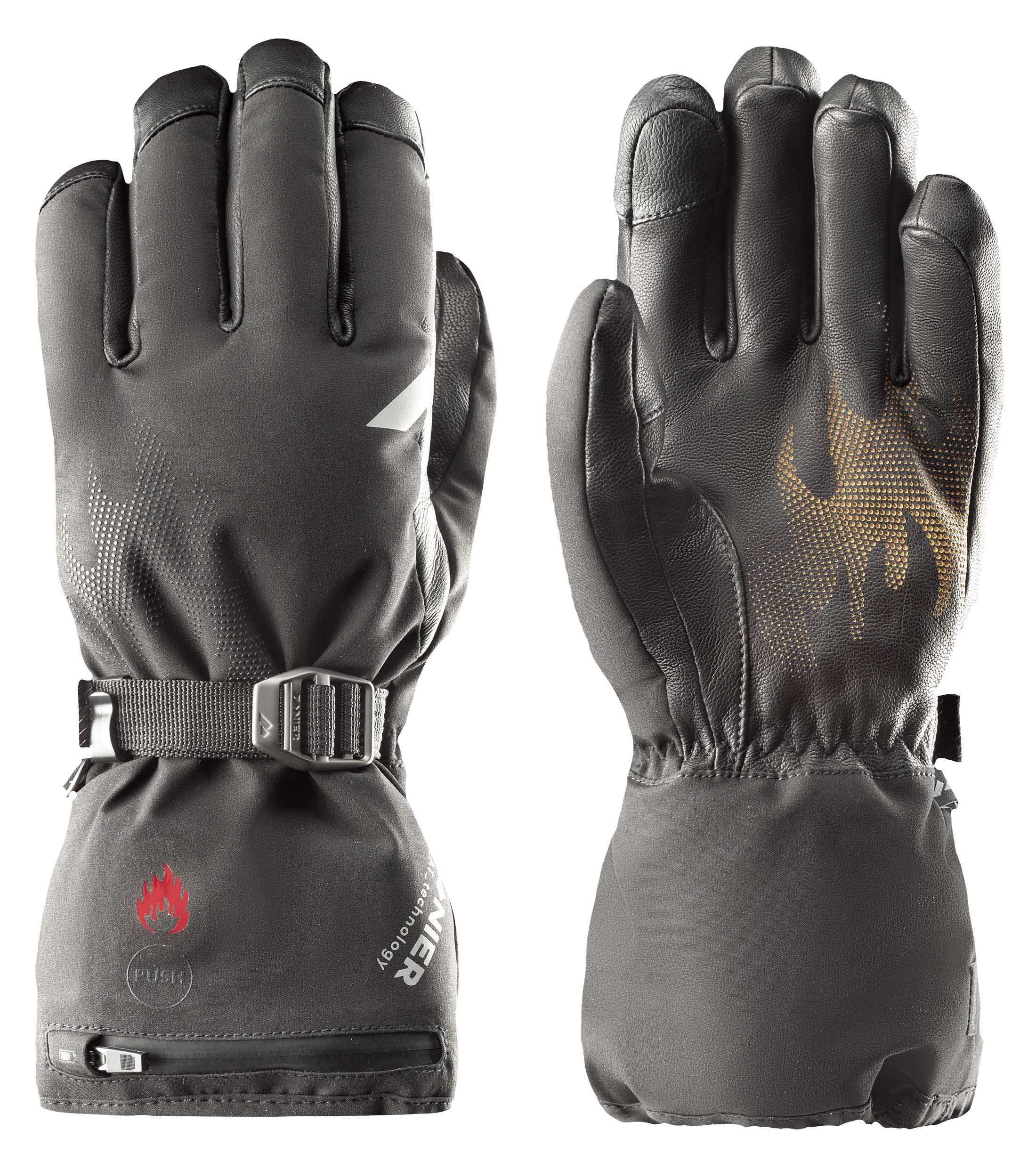 Zanier Heat.STX Rechargeable Heated Gloves for Men & Women - Winter Sports, Skiing, Snowboarding & Outdoor Activities - Waterproof & Windproof Cold Weather Gloves with Battery Heating System