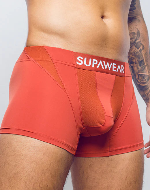 Supawear Vortex Boxer Briefs for Men - Soft & Breathable Cranberry Red Underwear - Perfect for Gym, Running & Everyday Comfort