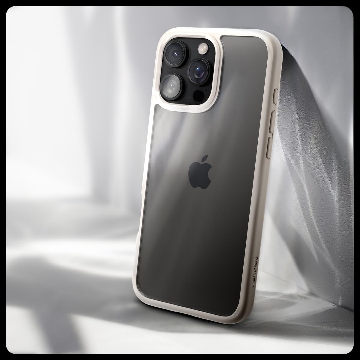 Spigen Ultra Hybrid Case for iPhone 16 Pro Max - Shockproof Clear Protective Cover with Military-Grade Protection | Compatible with Apple iPhone 16 Pro Max (2024) in Natural Titanium | Perfect for Daily Use, Travel & Outdoor Activities