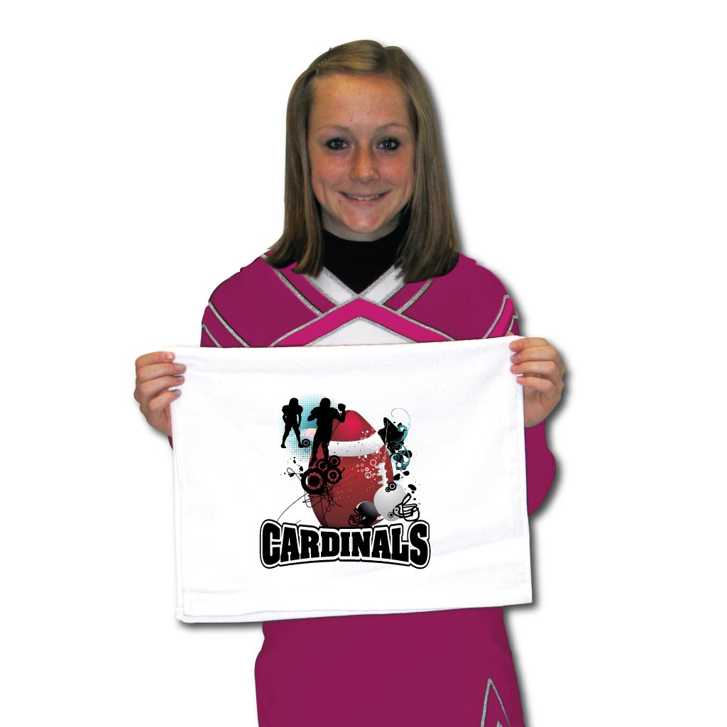 VictoryStore Cardinals Mascot Football Team Towels - Set of 25 Premium Sports Towels for Game Day, Tailgating & Fan Gear Collection | Bulk Team Spirit Accessories