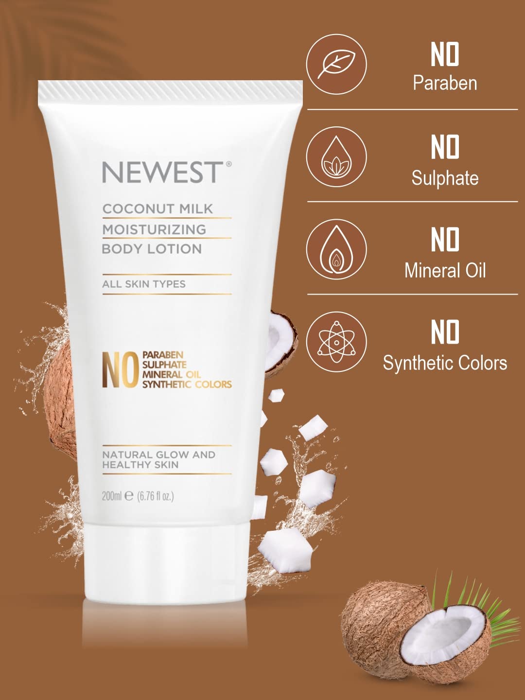 NEWEST Natural Coconut Milk Body Lotion for Men & Women | Advanced Deep Nourishing & Moisturizing - 200ml | Perfect for Dry Skin Care & Daily Hydration
