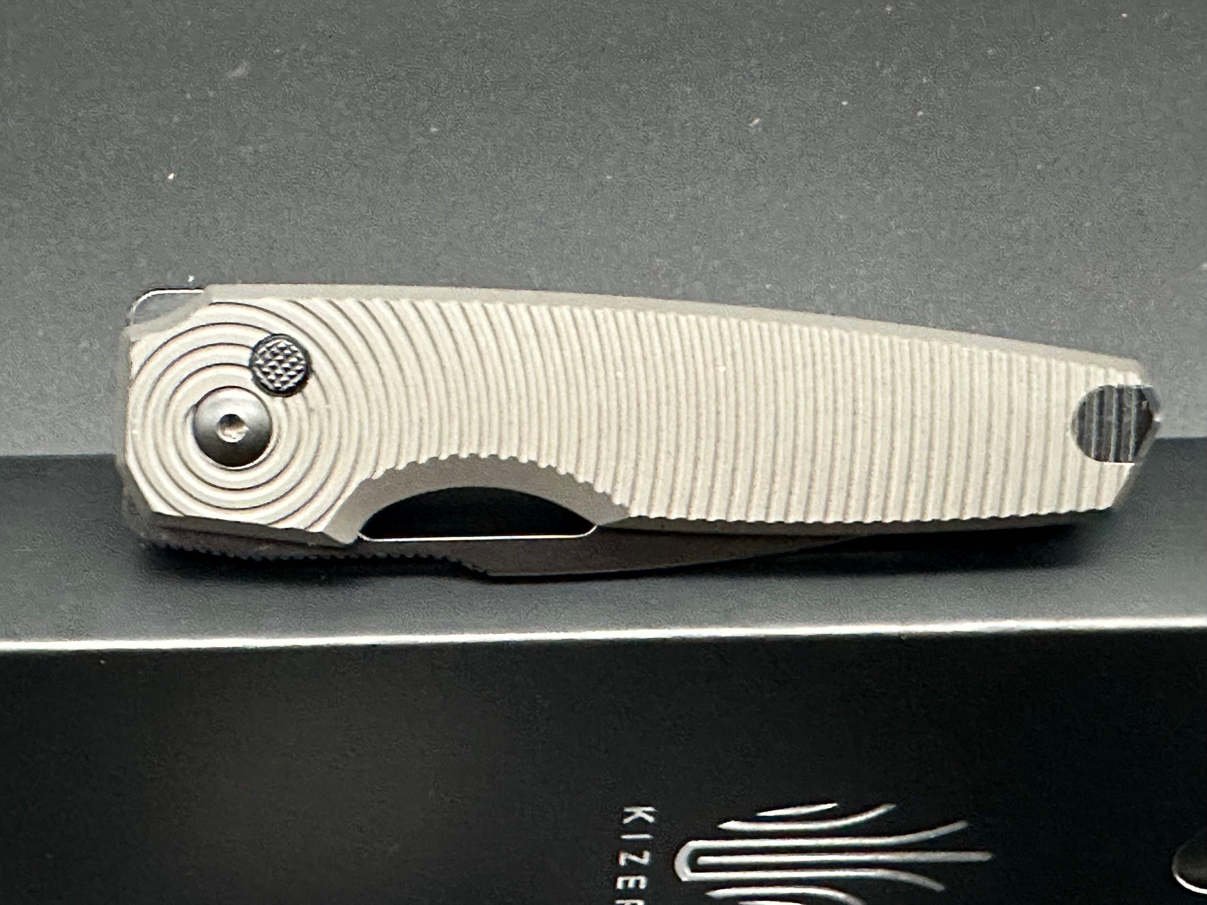 Kizer Dogfish Button Lock Folding Knife - 3.1