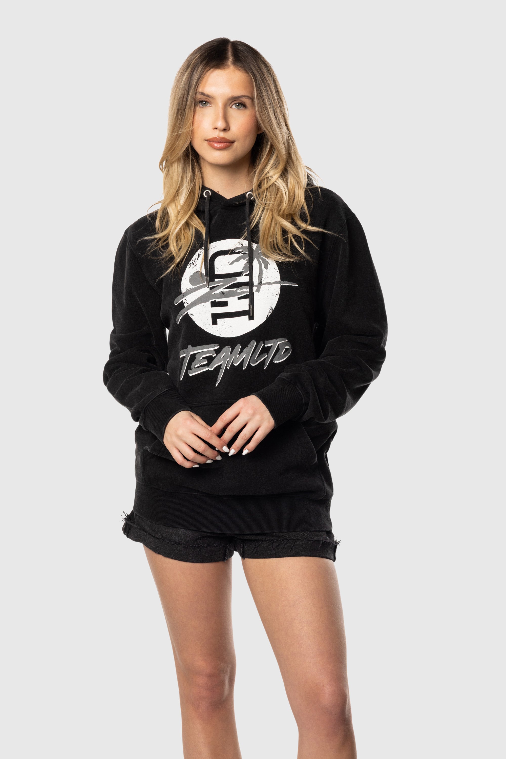 Custom Logo Palm Print Hoodie for Men & Women - Soft Fleece Pullover Sweatshirt - Perfect for Casual Wear, Street Style & Outdoor Activities