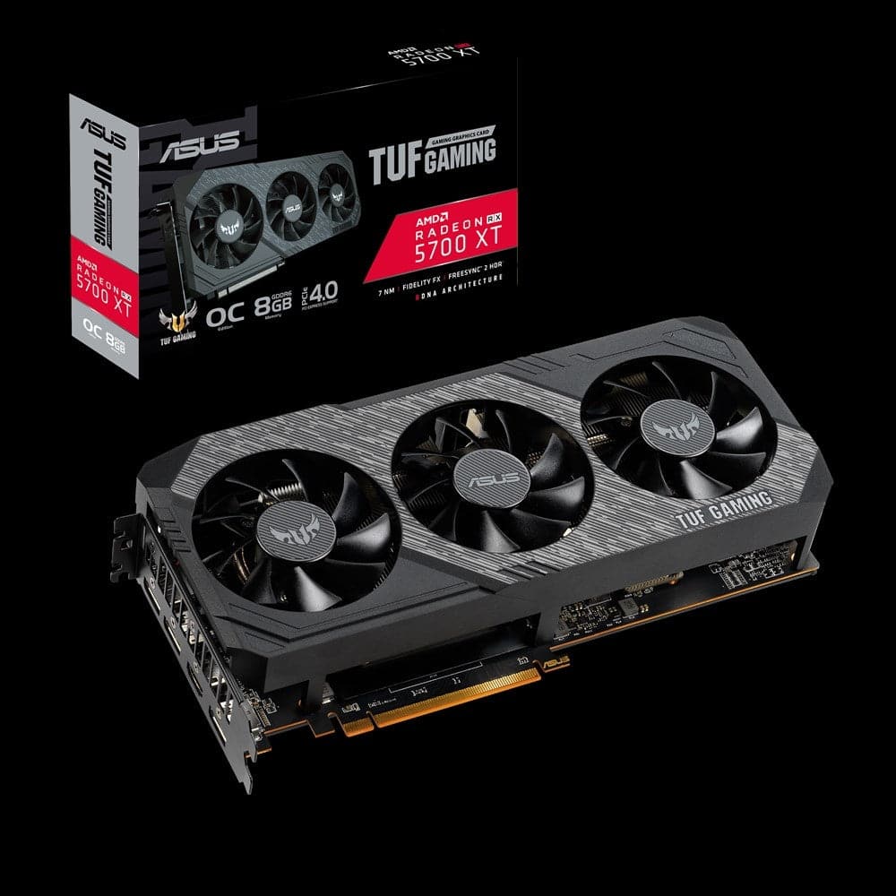 ASUS TUF Gaming RX 5700 XT 8GB GDDR6 Graphics Card with Triple Fan Cooling - High Performance for 4K Gaming, VR, Video Editing & Streaming