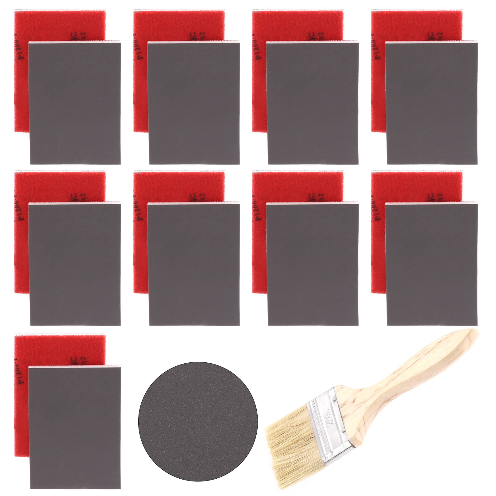 **Tanstic 21-Piece 1200-1500 Grit Sanding Sponge Set - Wet/Dry Flexible Foam Sanding Pads & 2.5 Inch Paint Brush for Wood, Metal, Drywall, Furniture - Perfect for DIY Projects, Home Renovation & Crafting**