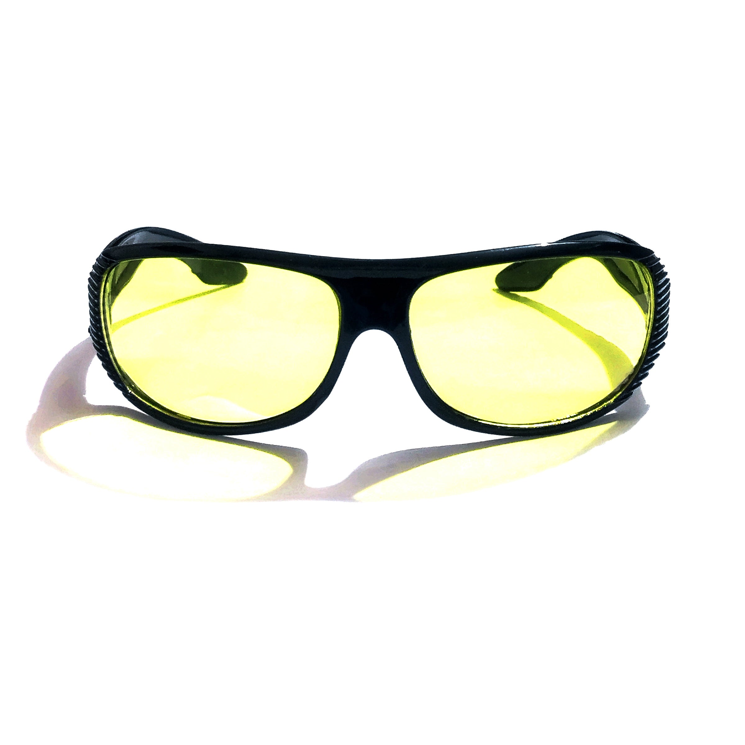 Yellow Night Vision Motorcycle Glasses for Men - Anti-Glare Driving Sunglasses M12 for Safe Night Riding & Cycling