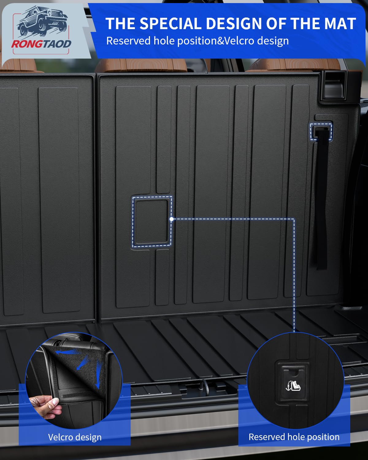 **Rongtaod Custom Fit Floor Mats for 2020-2025 Toyota Highlander - Trunk Cargo Liner & Back Seat Cover - All-Weather Protection - Perfect for Road Trips, Camping & Daily Use**
