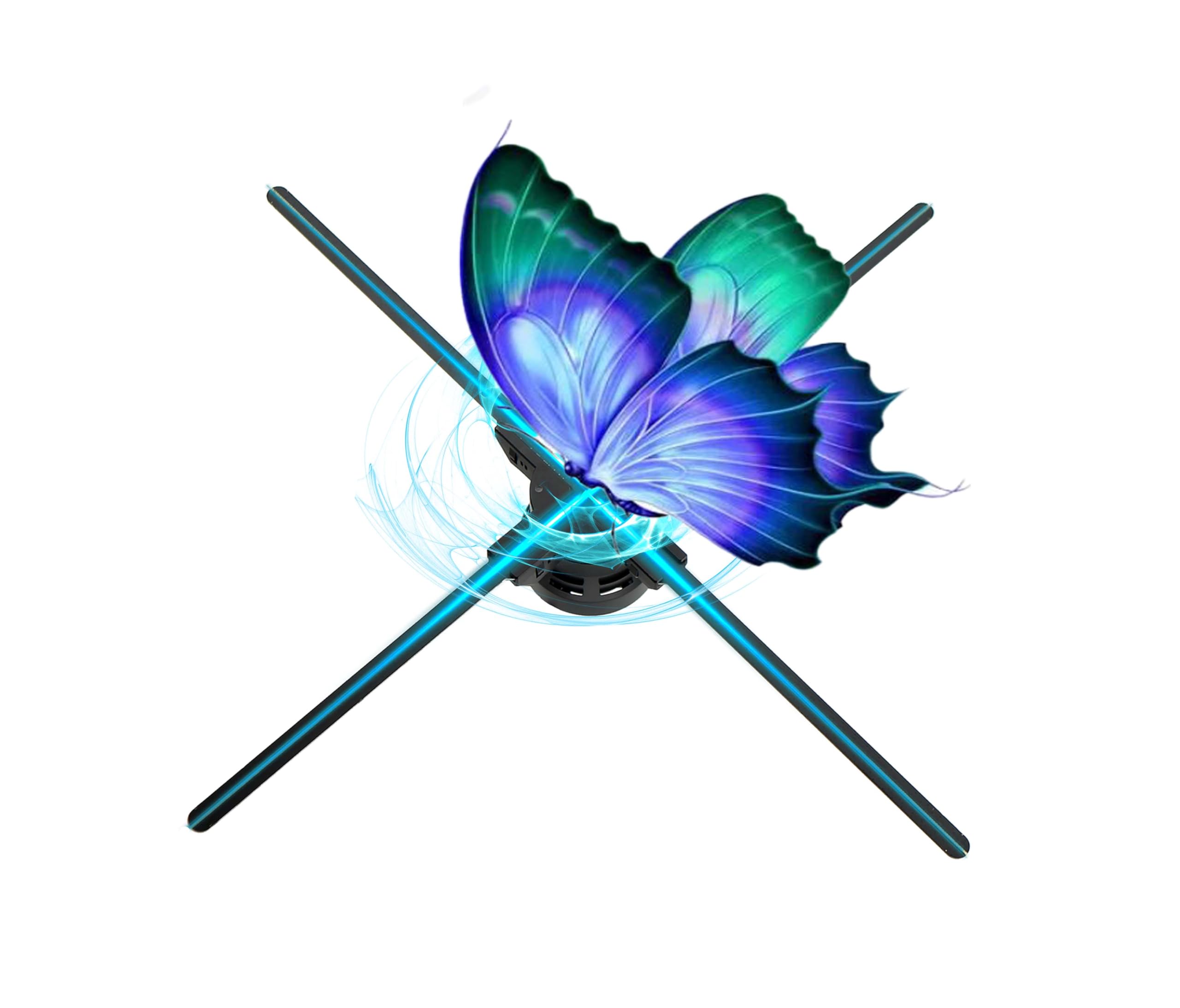 70CM 3D Hologram LED Fan Projector with 832 HD LED Beads - WiFi, Bluetooth & Remote Control for Stunning Holographic Advertising | Perfect for Business Promotions, Holiday Displays & Christmas Decorations | Ideal for Retail Stores, Events & Trade Shows