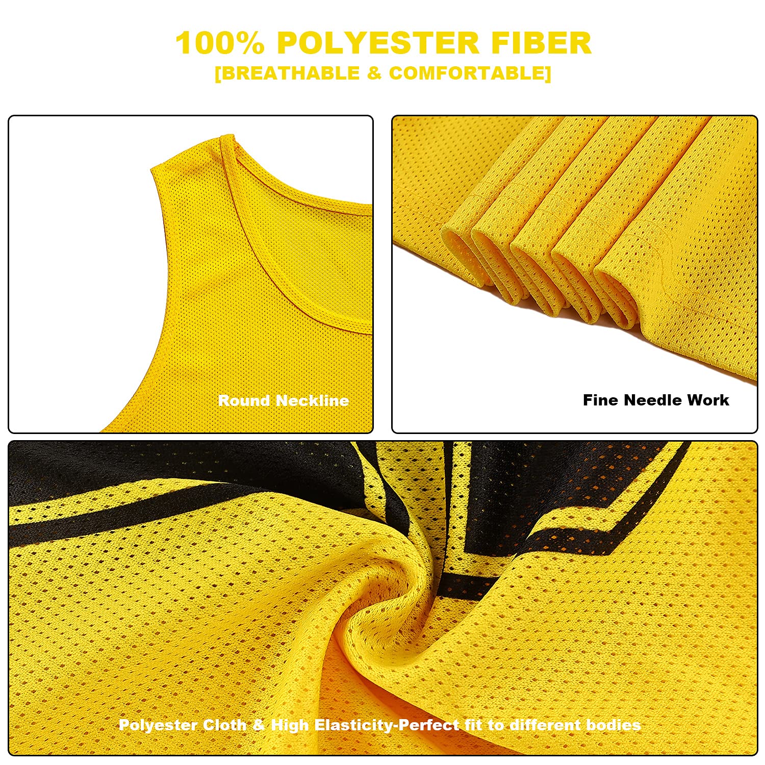 12-Pack Numbered Soccer Training Vests (1-12) with Free Carry Bag - Reversible Pinnies for Team Sports, Youth Soccer Practice, and Gym Class Activities