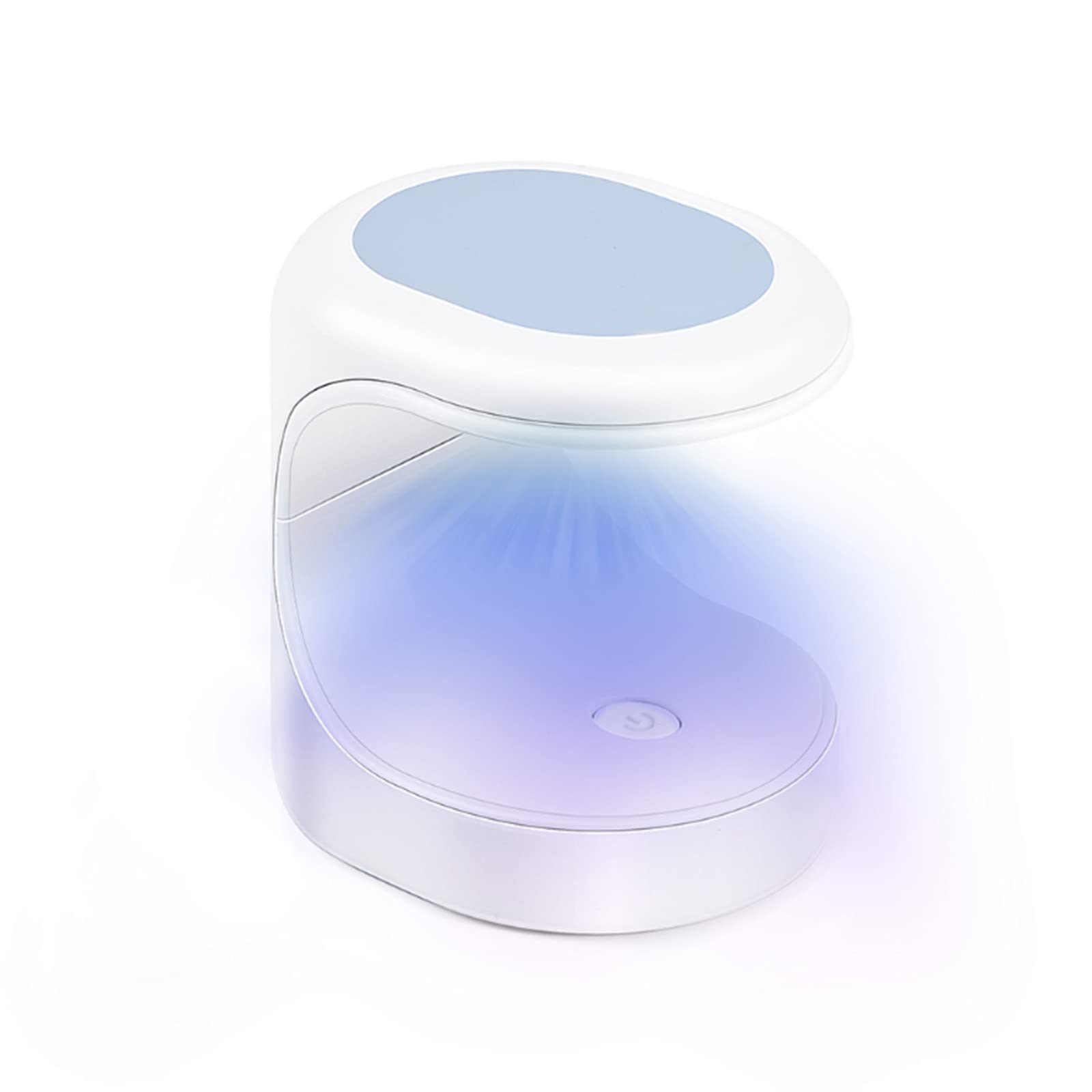 Mini UV LED Nail Lamp for Gel Polish - Portable Single Finger Nail Dryer with Fast Curing Light - Perfect for Home DIY Manicures & Professional Nail Art - Blue