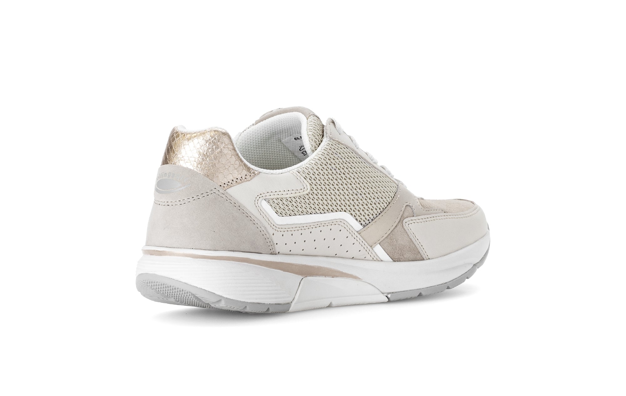 GABOR Women's Comfortable Rolling Soft Trainer Sneakers - Cream Combination (87833) | Lightweight Walking Shoes for Travel, Work & Everyday Wear