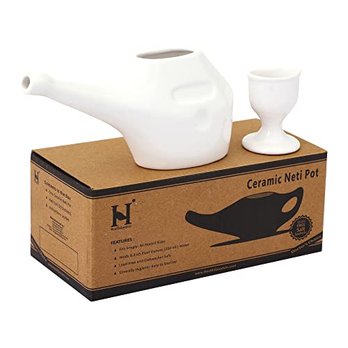 Ceramic Neti Pot + Eye Wash Cup