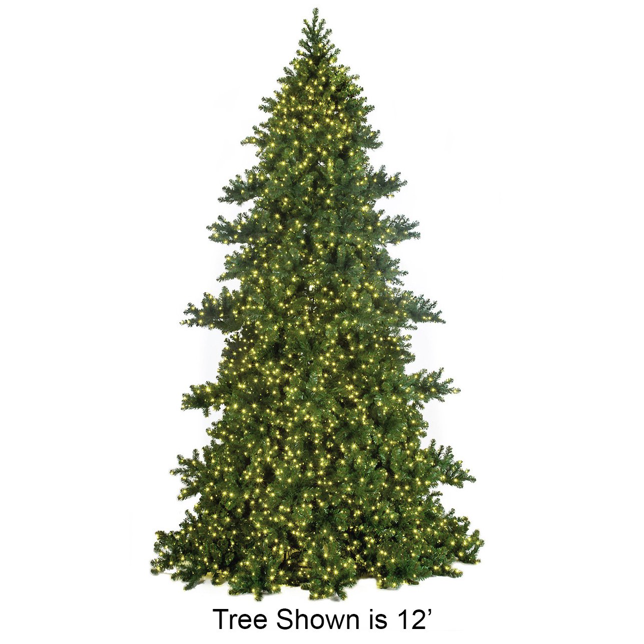 16ft Tall x 104in Wide Commercial Grade Oregon Fir LED Pre-lit Artificial Christmas Tree with Sturdy Metal Frame - Perfect for Shopping Malls, Hotels, and Large Venue Decorations