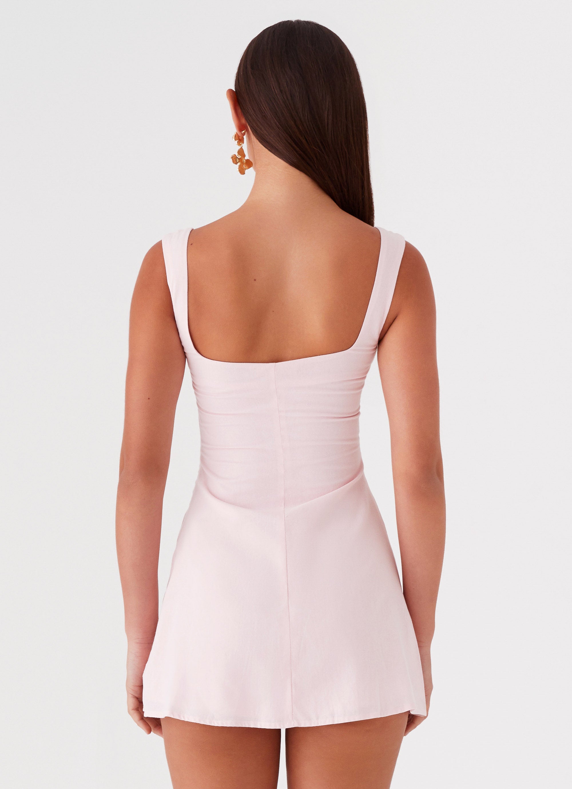 Cadence Mini Dress for Women - Baby Pink Flowy Summer Dress | Perfect for Beach, Party, and Casual Wear