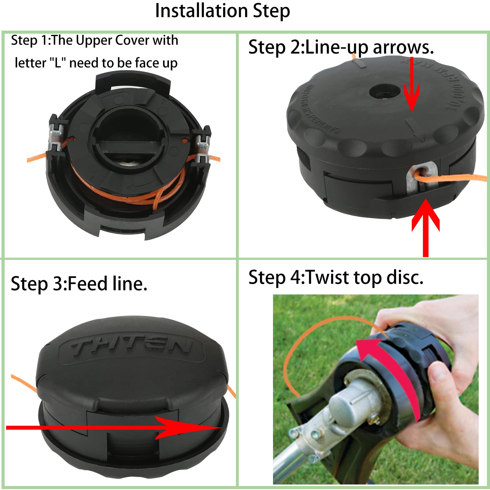 Echo Speed Feed 400 SRM-225 SRM-230 SRM-210 GT225 Trimmer Replacement Head with 0.095