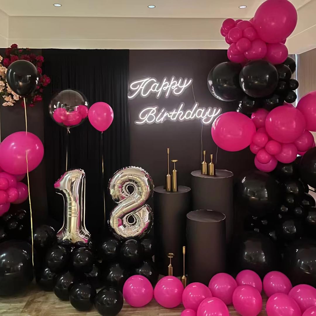 100 Pack 12 Inch Black Helium Balloons - Shiny Party Balloons for Graduation, Wedding, Birthday & Anniversary Decorations | Perfect for Indoor/Outdoor Celebrations, Photo Backdrops & Event Styling