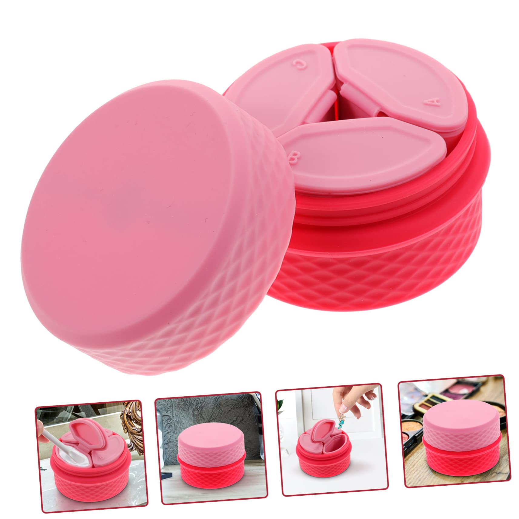 Premium Silicone Travel Beauty Organizers - Leak-Proof Refillable Cream Jars & Small Containers for Makeup, Skincare, and Toiletries | Perfect for Vacations, Gym Bags, and Daily Use
