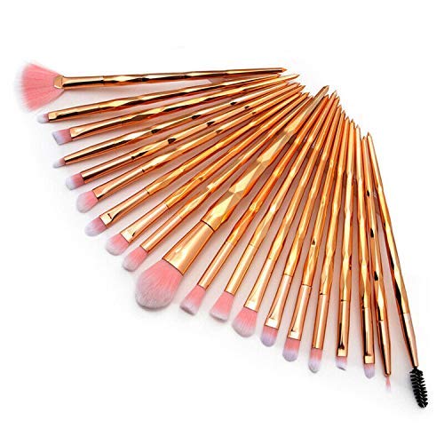 Premium 20-Piece Rose Gold Makeup Brush Set - Soft Synthetic Bristles for Flawless Eyeshadow, Blending & Contouring - Perfect for Professional Makeup Artists & Beginners - Ideal for Daily Use, Travel & Makeup Kits