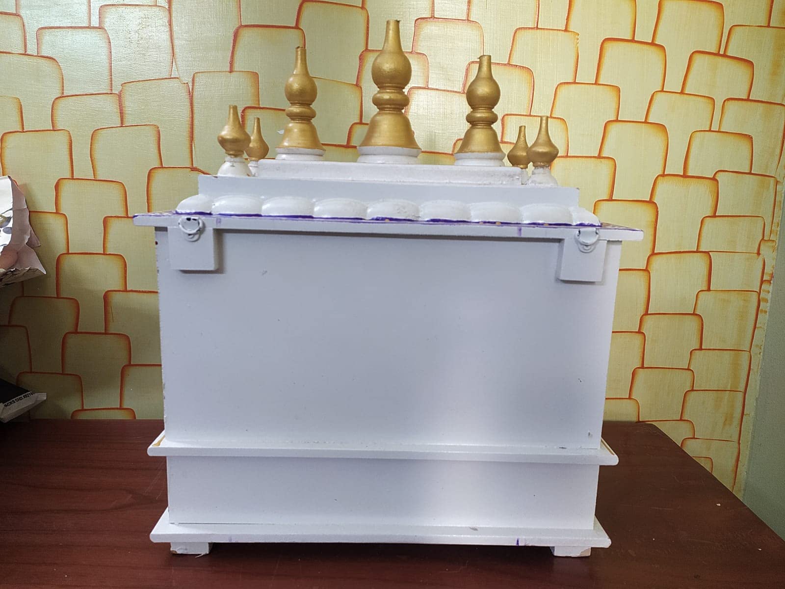 15x8x18 Inch Wooden Home Temple - Handcrafted Pooja Mandir for Hindu Worship | Perfect for Prayer Room, Living Room & Meditation Space