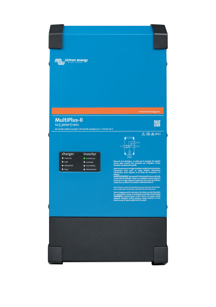 Victron Energy MultiPlus II 12V 3000VA 120A Inverter/Charger with 2x120V Output - Perfect for RVs, Boats & Off-Grid Solar Power Systems