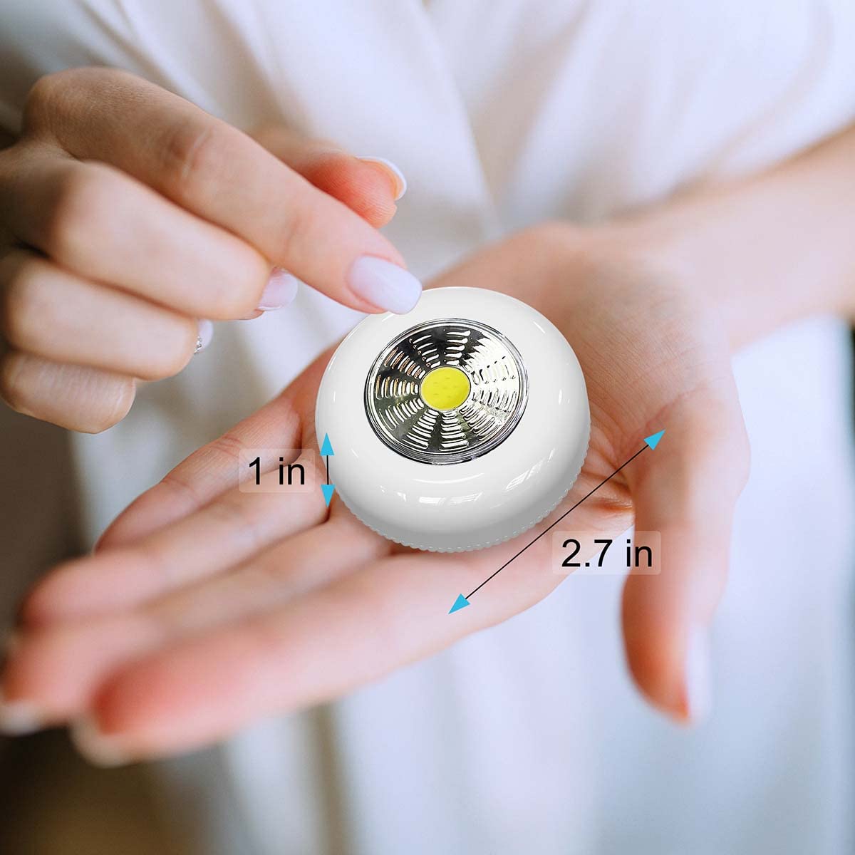 7 Pack Tap Light Push Lights - Battery Operated Small Under Cabinet Touch Puck Lights for Kitchen, Closet, Counter, RV - Stick On LED Lights for Indoor & Outdoor Use (Perfect for Nighttime Navigation, Pantry Organization, and Emergency Lighting)