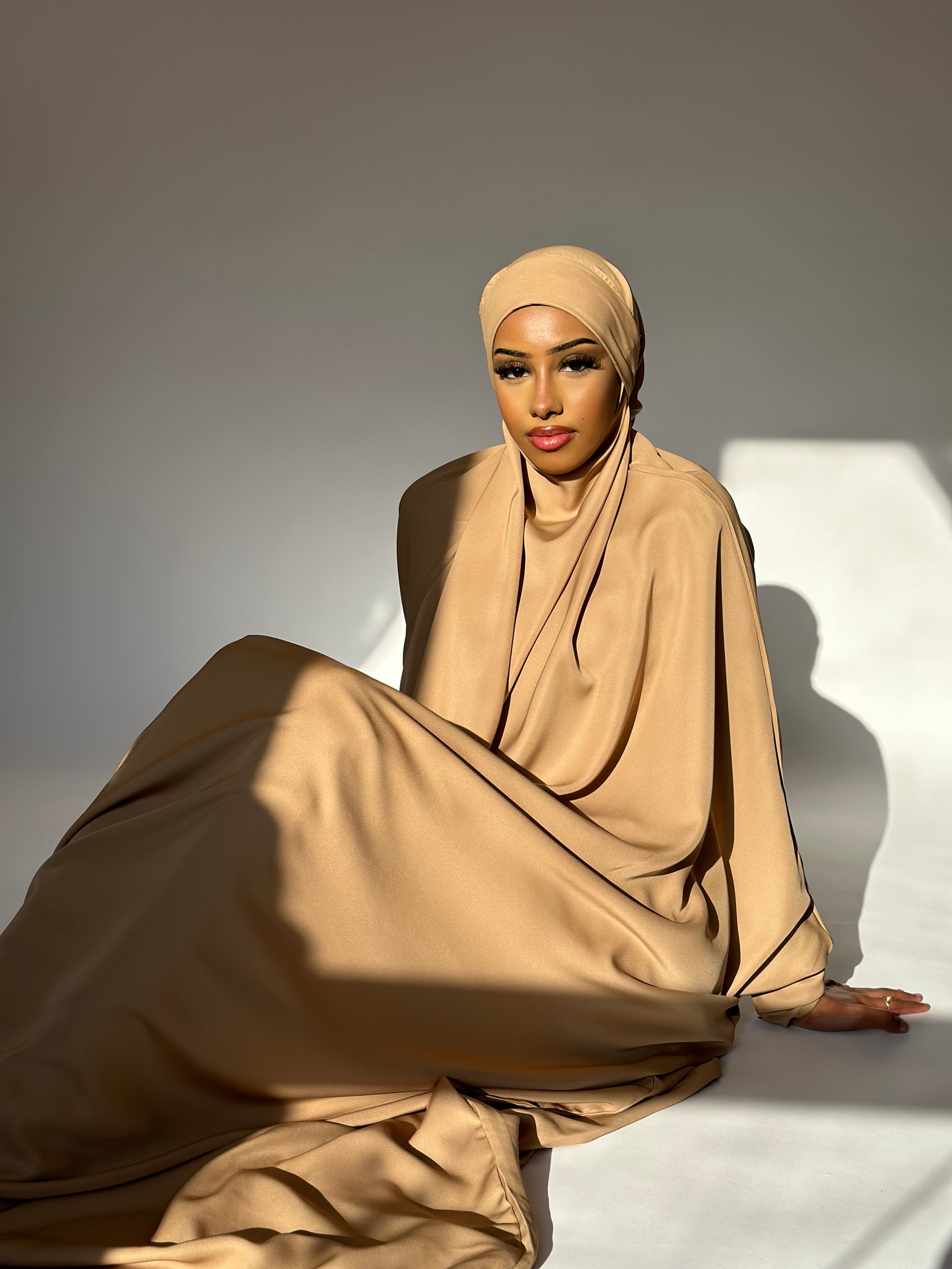Desert Beige Jilbaab - Modest Islamic Abaya Dress for Women | Perfect for Prayer, Mosque, and Everyday Wear